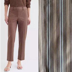 Karen Kane stripe cropped split hem pants size 8